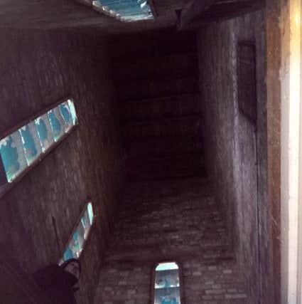 Looking up into the old fire station bell tower. EMN-181203-172729001